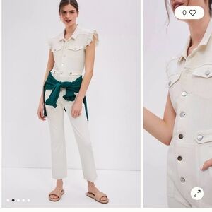 Anthropologie Joe's Jeans The Silvia Slim Denim Jumper Jumpsuit Online Excl sz M